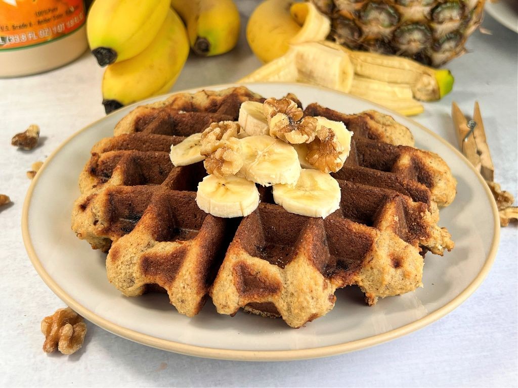 Gluten Free Banana Nut Waffles
