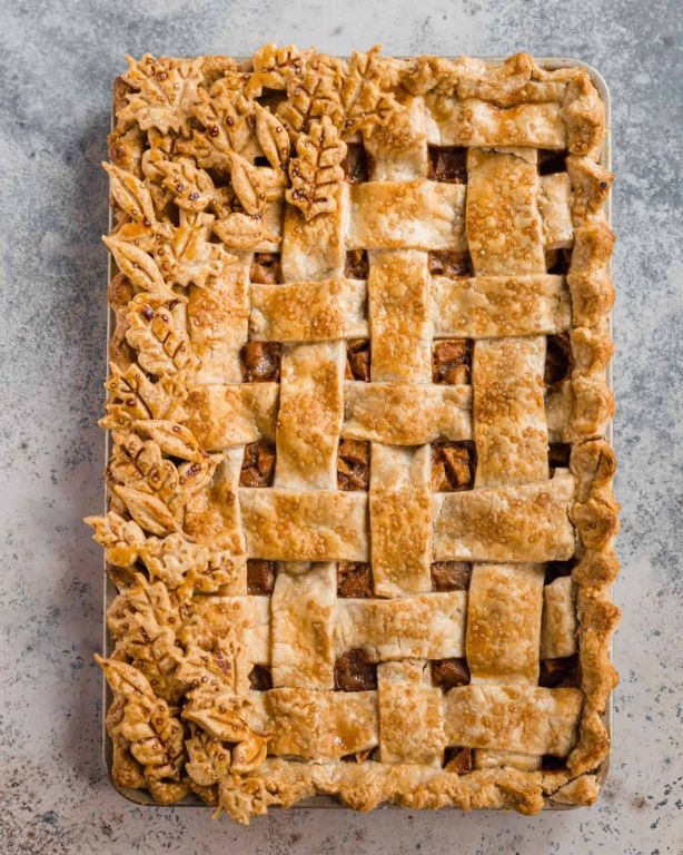 Gluten Free Caramel Apple Slab Pie