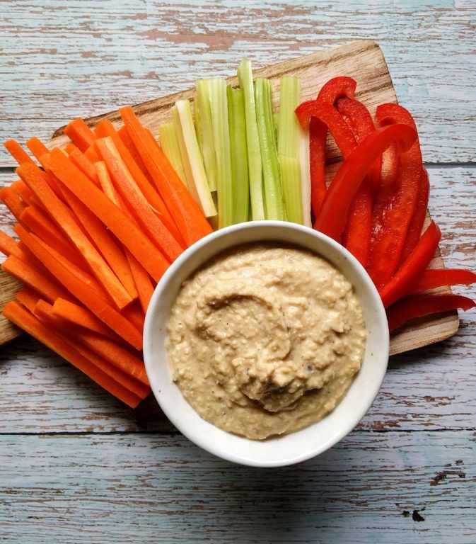 Gluten Free Hummus with Veggie Sticks