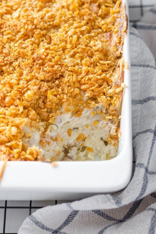 Gluten-Free Funeral Potatoes with Almond Flour Crust