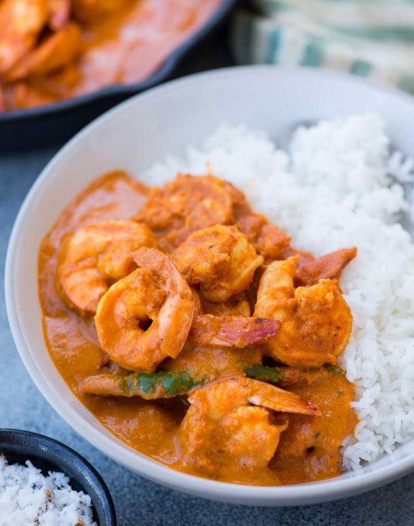 Goan Prawn Curry with Rice
