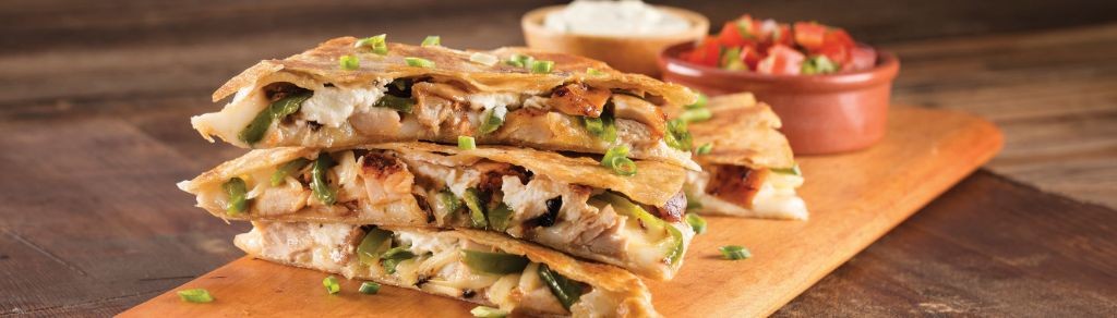 Goat Cheese Chicken Quesadillas