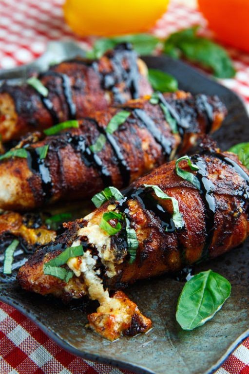 Goat Cheese and Bacon Wrapped Chicken