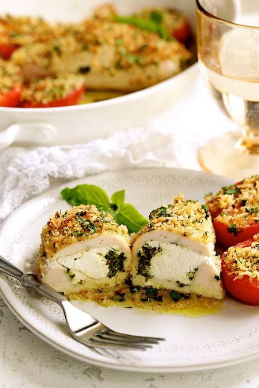 Goat Cheese and Pesto Stuffed Chicken