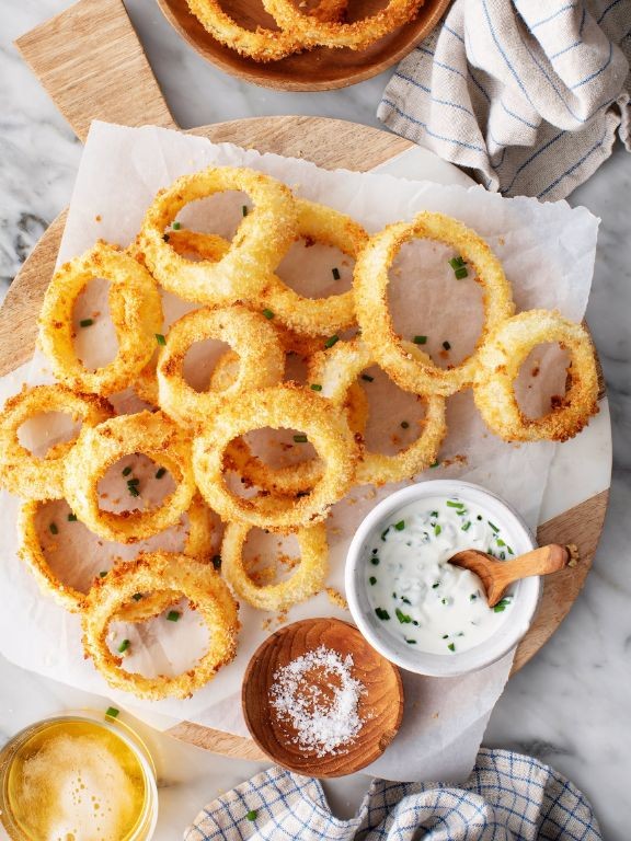 Golden Air Fryer Oven Onion Rings