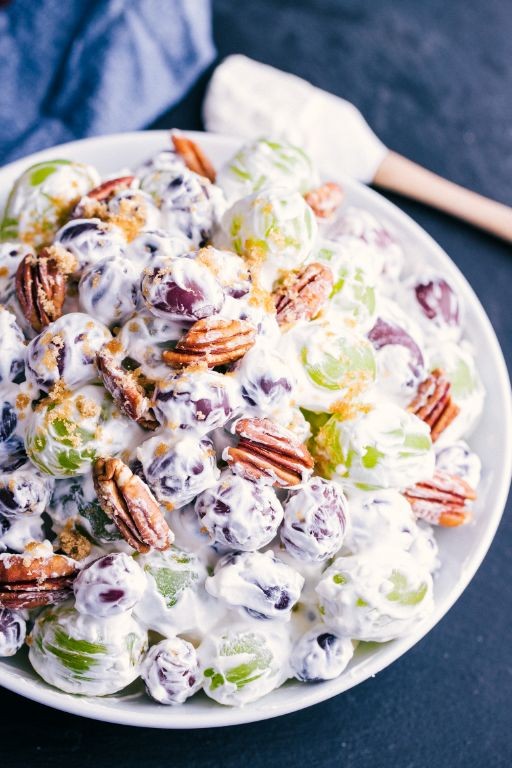 Grape Fluff Salad with Sour Cream