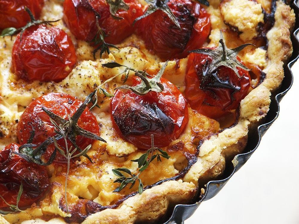 Grape Tomato and Feta Cheese Tart