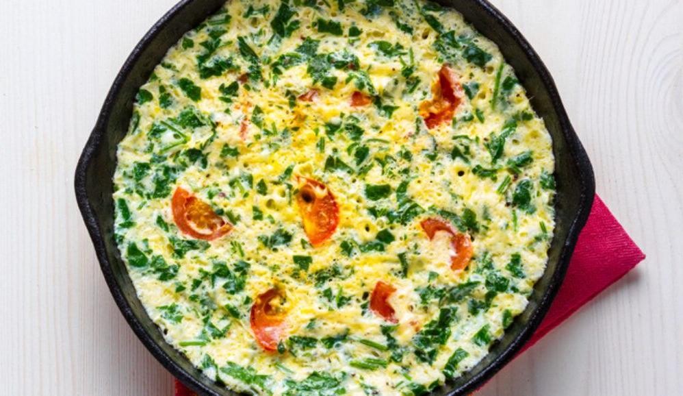 Grape Tomato and Spinach Frittata