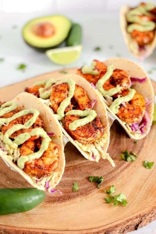 Grasshopper Tacos with Avocado Crema