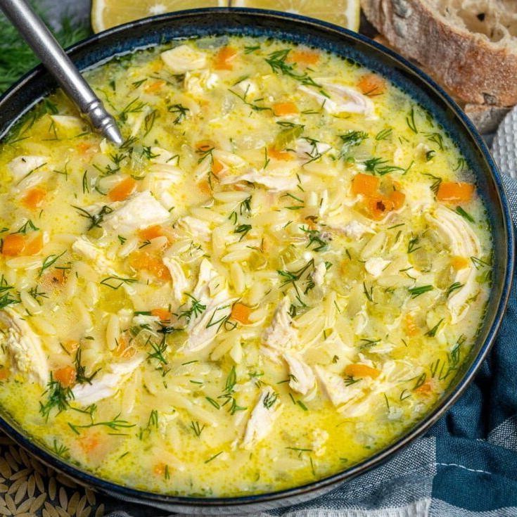 Greek Avgolemono Soup (Lemon Chicken Soup)