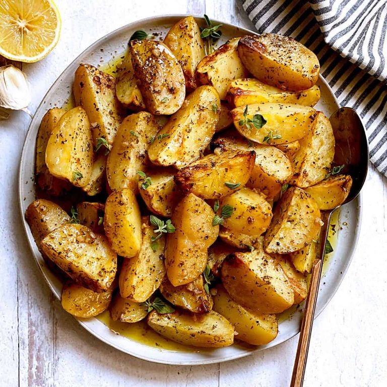 Greek Lemon Potatoes with Oregano