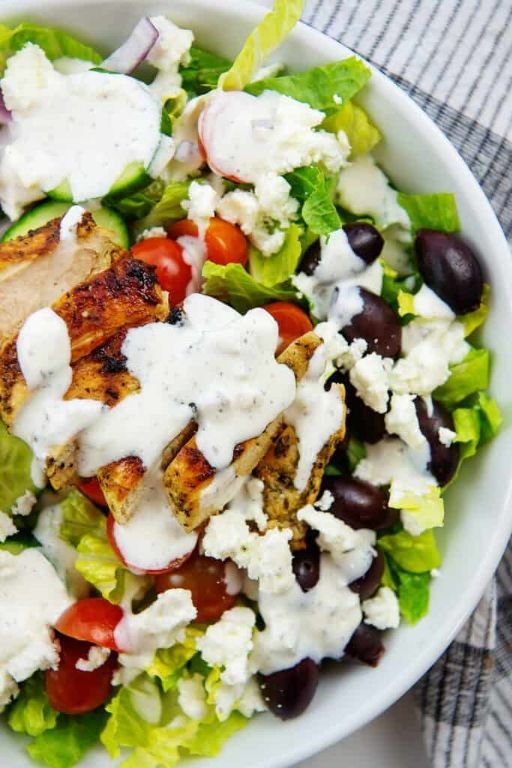 Greek Salad with Keto Tzatziki