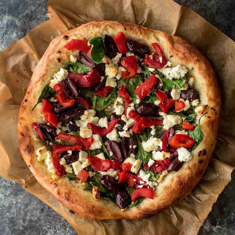 Greek-Inspired Feta and Olive Pizza