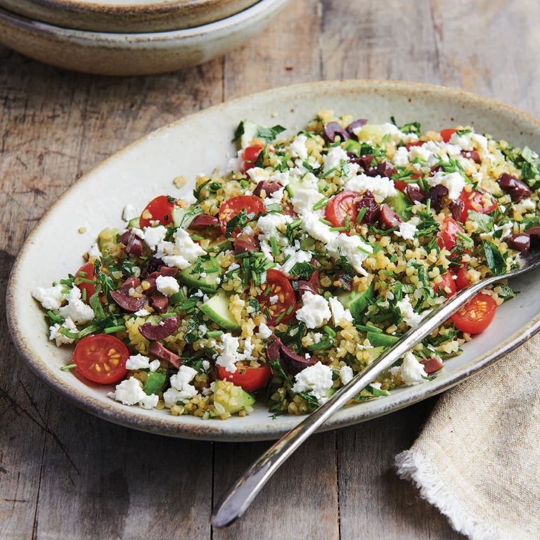 Greek-Style Bulgur Salad with Kalamata Olives