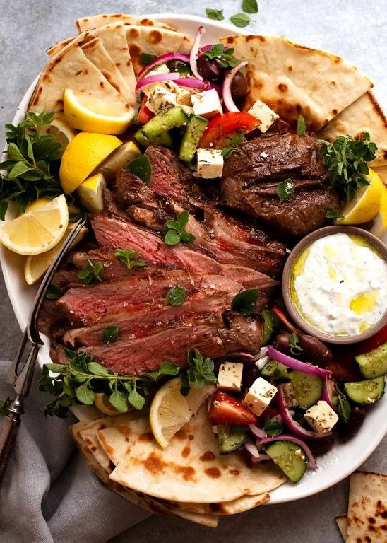 Greek-Style Butterflied Leg of Lamb with Tzatziki