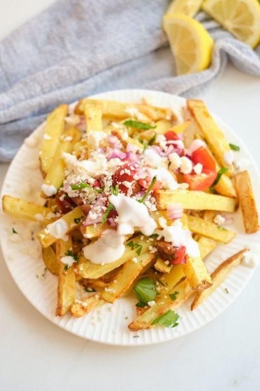 Greek-Style Loaded Fries with Feta
