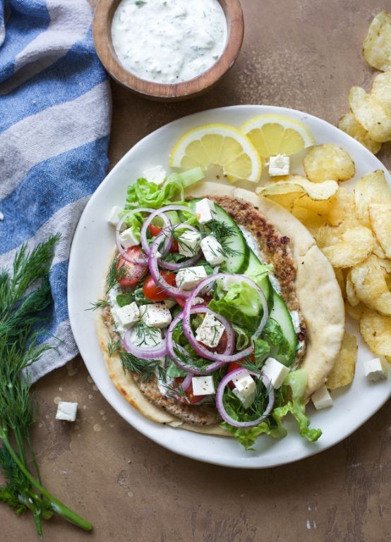 Greek-Style Smash Burger with Tzatziki