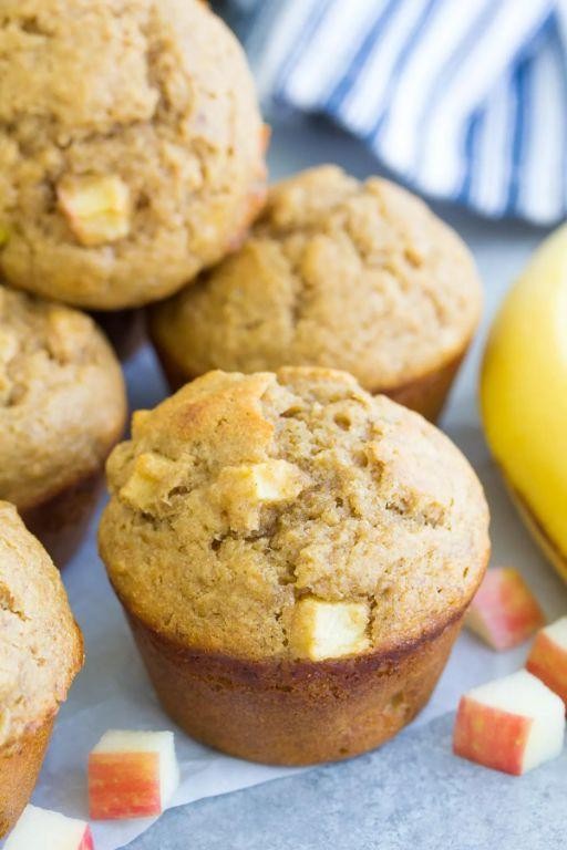 Green Banana Flour Apple Cinnamon Muffins
