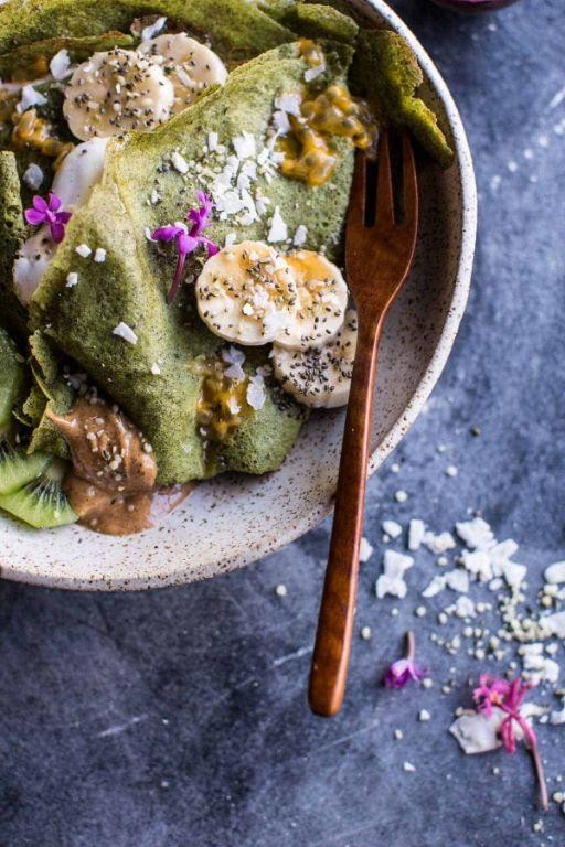 Green Banana Flour Crepes with Nut Butter
