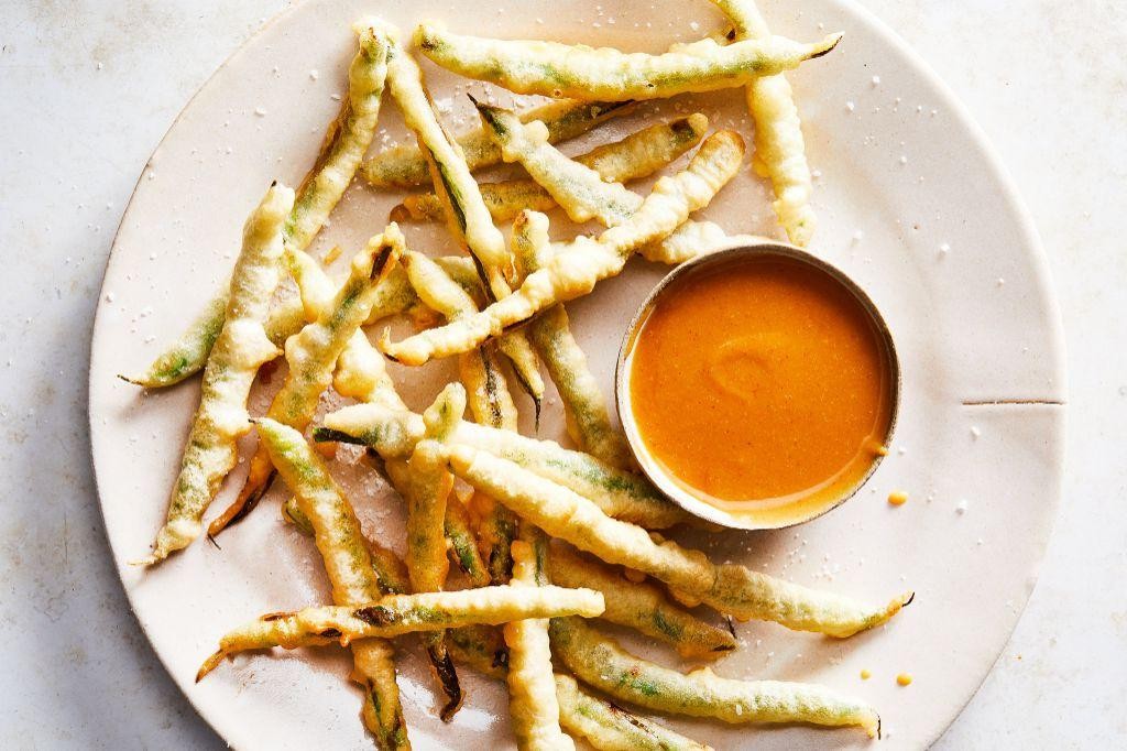 Green Bean Tempura with Dipping Sauce