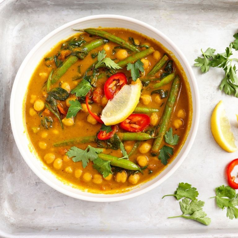 Green Bean and Chickpea Curry