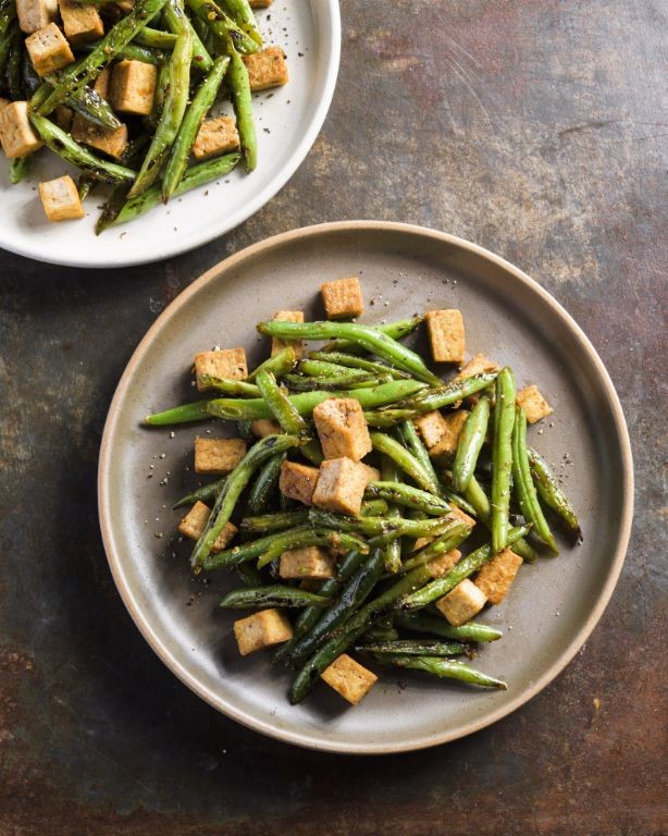 Green Bean and Tofu Stir-Fry with Ginger