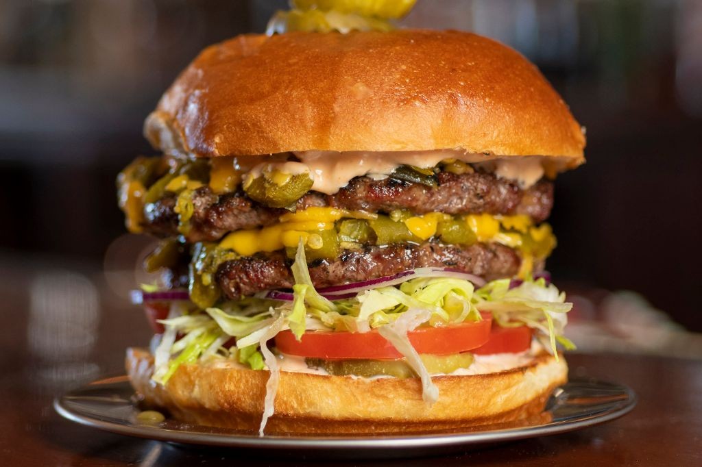 Green Chile and Cheese Smash Burger