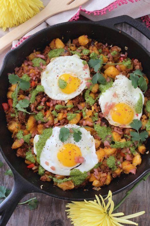 Green Plantain and Chorizo Hash