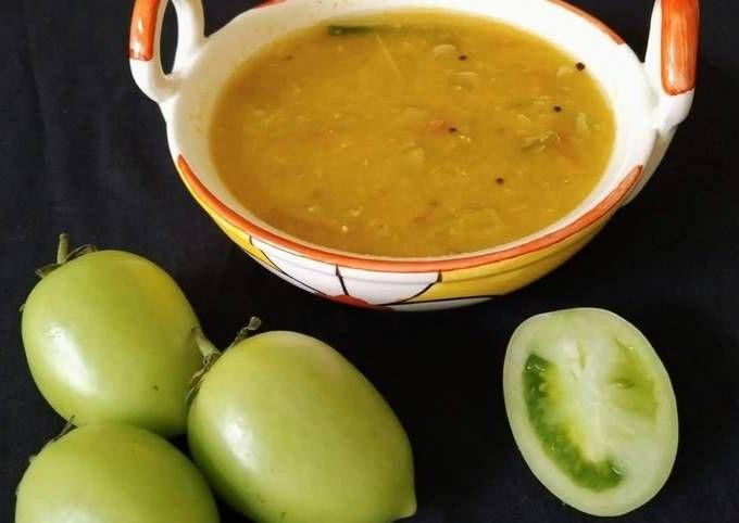 Green Tomato Dal with Turmeric and Cumin