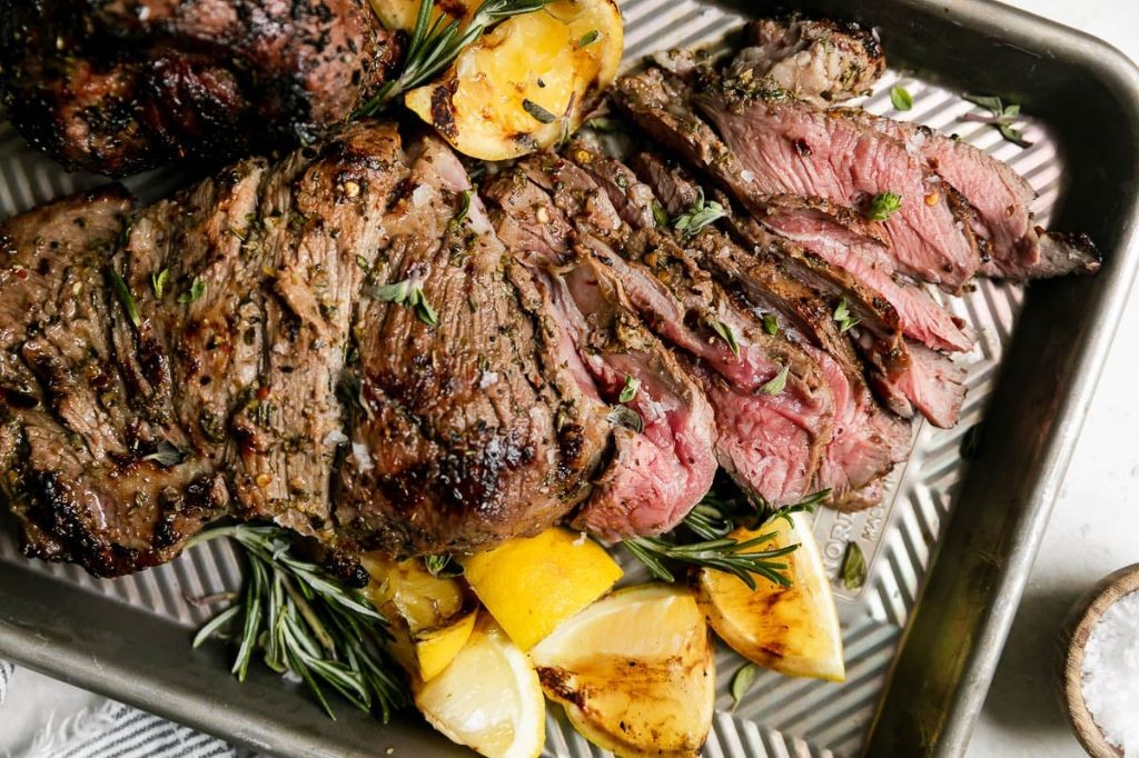 Grilled Butterflied Leg of Lamb with Garlic and Rosemary