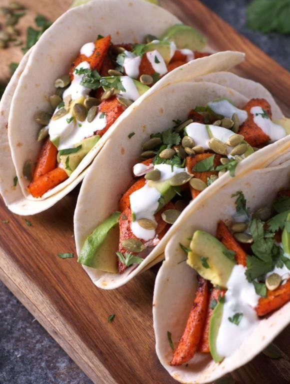 Grilled Carrot and Avocado Tacos