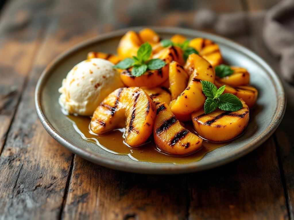 Grilled Cherimoya with Honey Drizzle