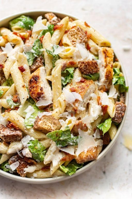 Grilled Chicken Caesar Pasta Salad