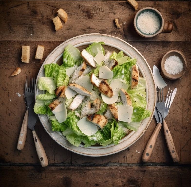 Grilled Chicken Caesar Salad (No Croutons)