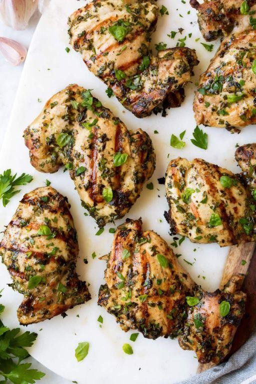 Grilled Chicken with Garlic and Herbs