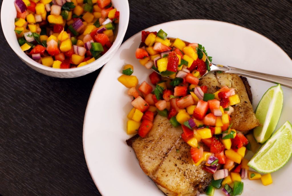 Grilled Cod with Mango Salsa