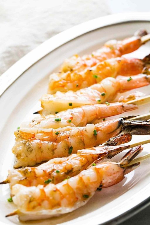 Grilled Garlic Butter Shrimp Skewers