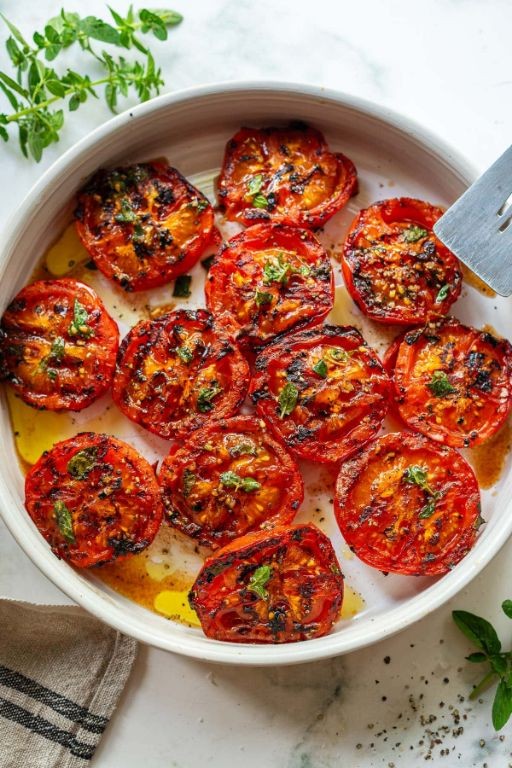 Grilled Heirloom Tomatoes with Balsamic Glaze