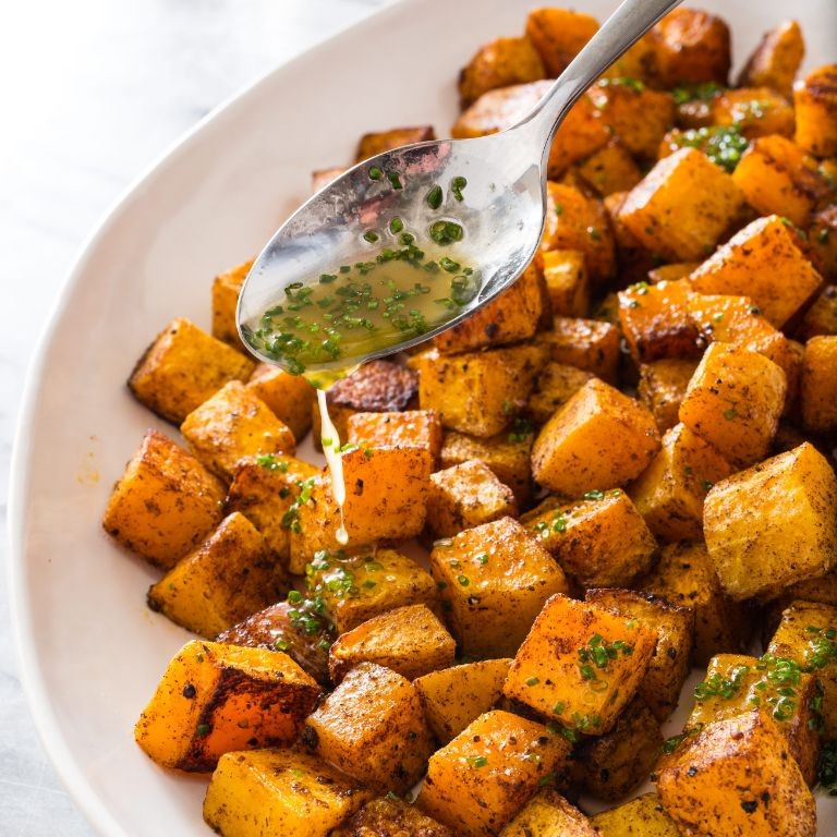 Grilled Honey Nut Squash with Chili Lime Butter