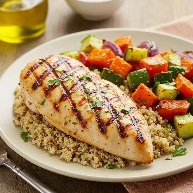 Grilled Lemon Herb Chicken with Quinoa
