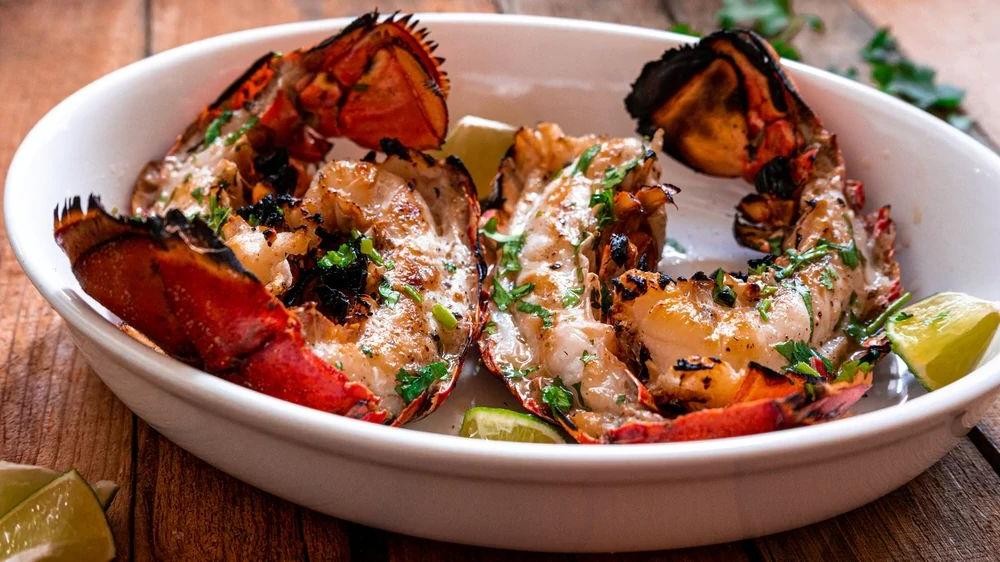 Grilled Lobster Tail with Chili Lime Glaze