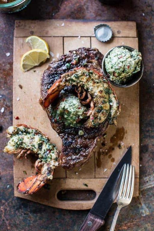 Grilled Lobster Tail with Chimichurri Drizzle