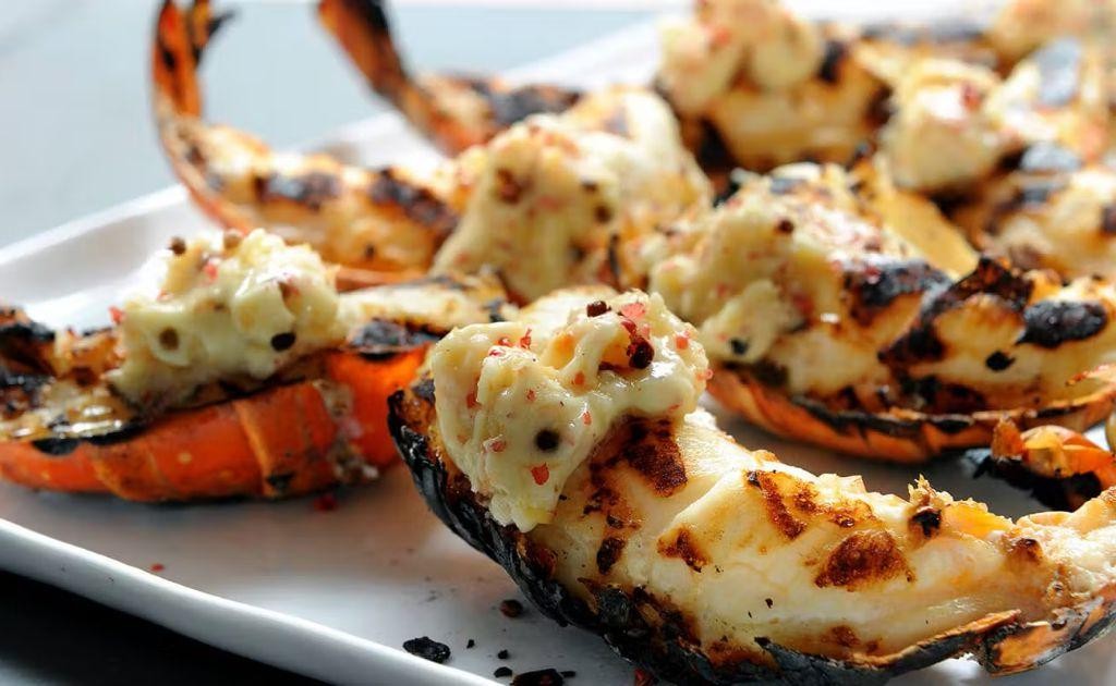 Grilled Lobster Tail with Truffle Butter