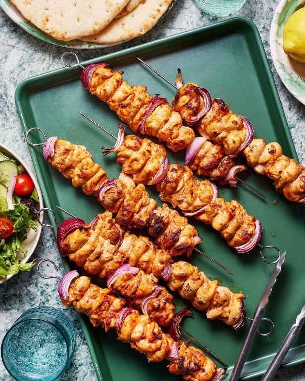 Grilled Middle Eastern Chicken Kebabs