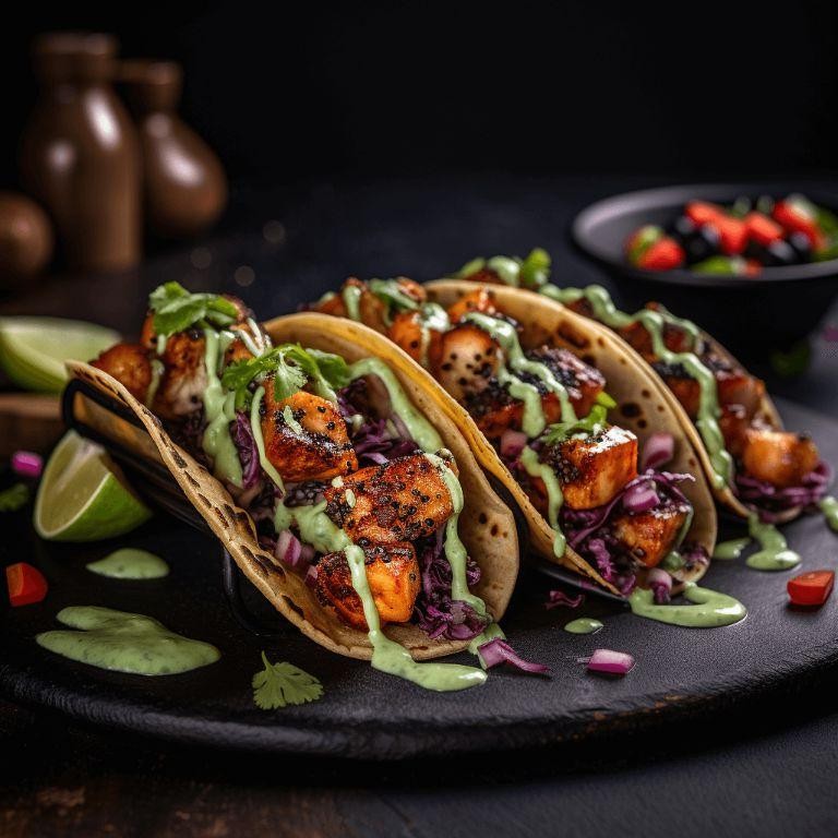 Grilled Octopus Tacos with Avocado Crema
