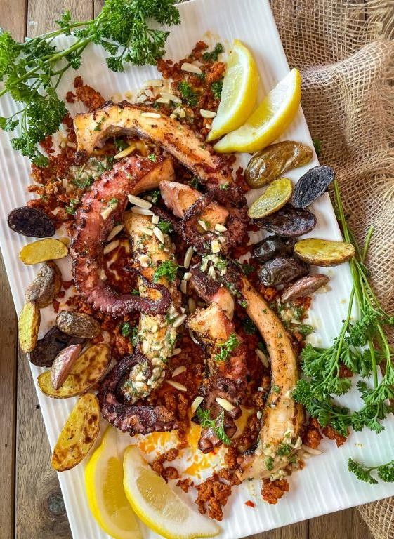Grilled Octopus and Chorizo Paella