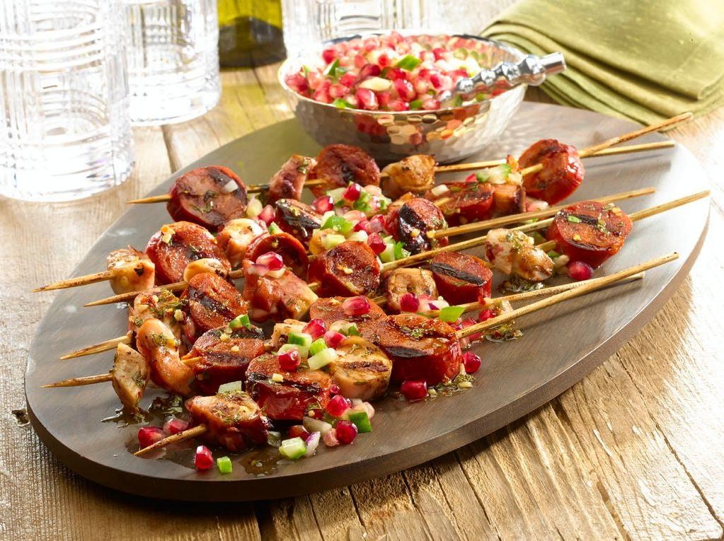 Grilled Octopus and Chorizo Skewers