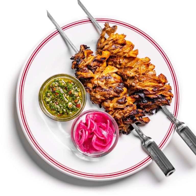 Grilled Oyster Mushroom Skewers