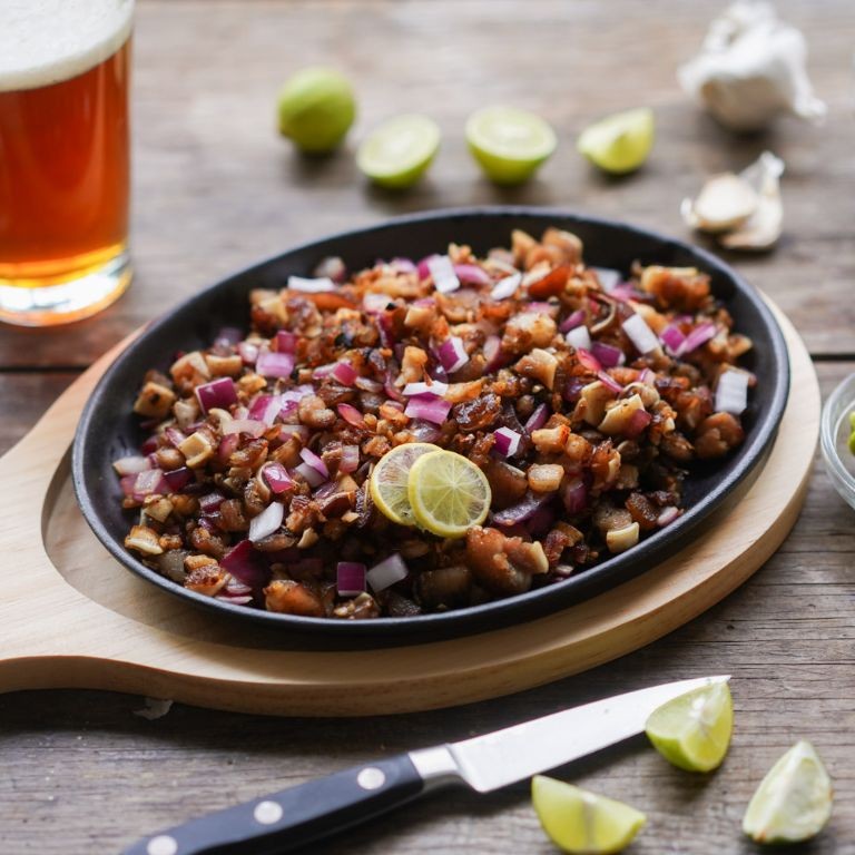 Grilled Pork Sisig with Charred Onions