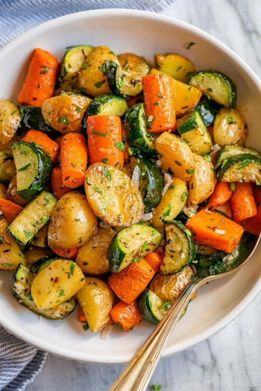 Grilled Potato and Zucchini Medley